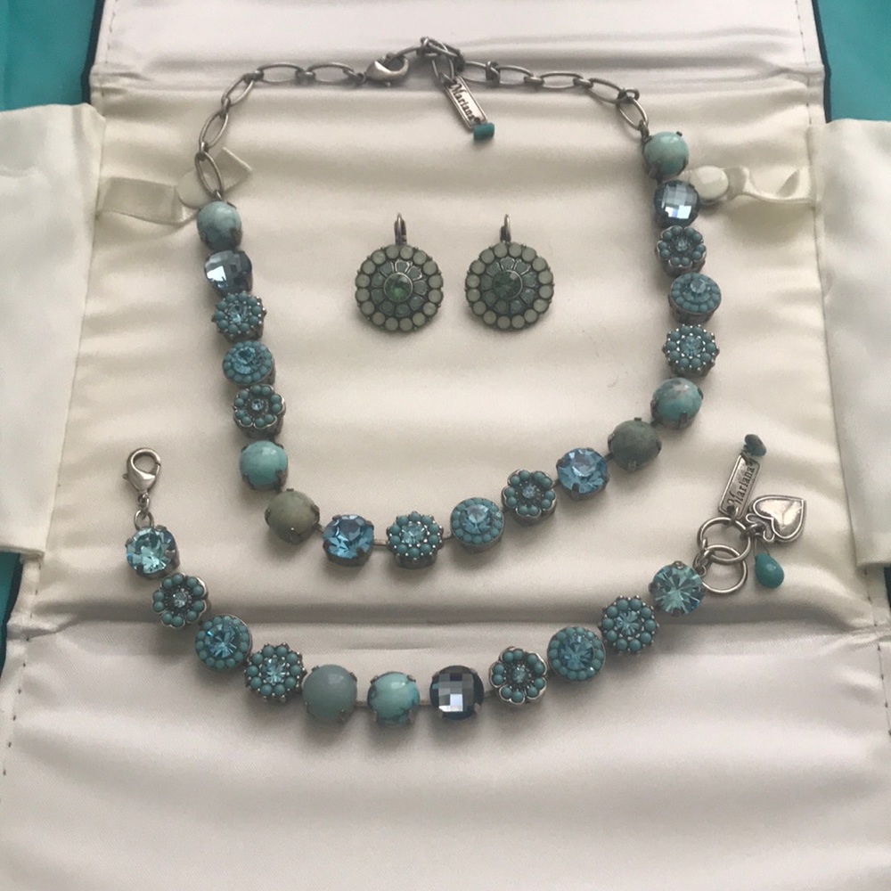 Mariana Blue Stone Jewelry set of 3